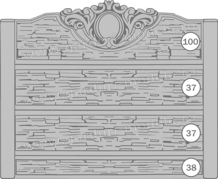 Imagini gard Gard beton armat 100, 37, 37, 38