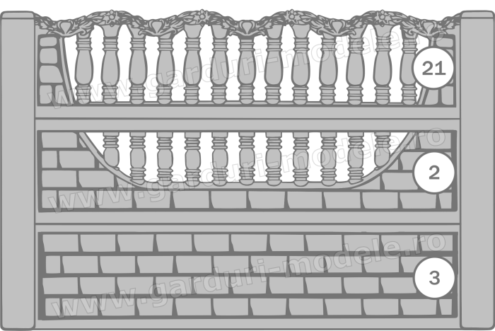 Imagini gard Gard beton armat 21, 2, 3