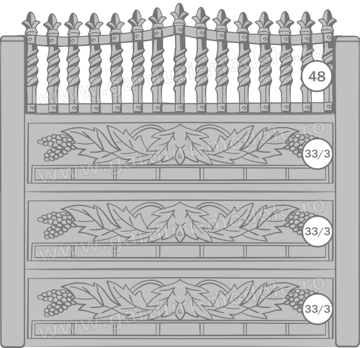 Imagini gard Gard beton armat 48, 33-3, 33-3, 33-3