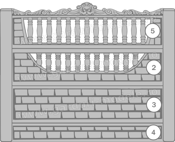 Imagini gard Gard beton armat 5, 2, 3, 4