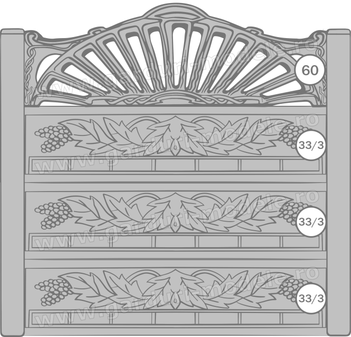 Imagini gard Gard beton armat 60, 33-3, 33-3, 33-3