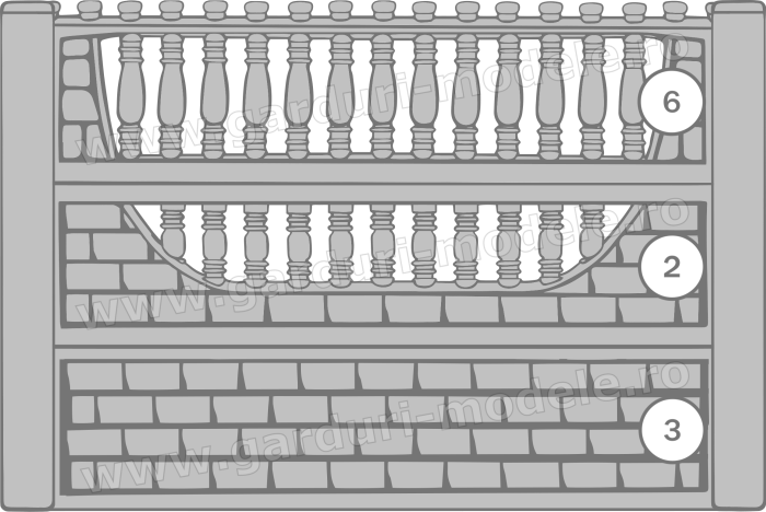 Imagini gard Gard beton armat 6, 2, 3